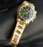 VS Factory Rolex Daytona 40mm Cal.4130 Movement Yellow Gold Band Green Face Watch